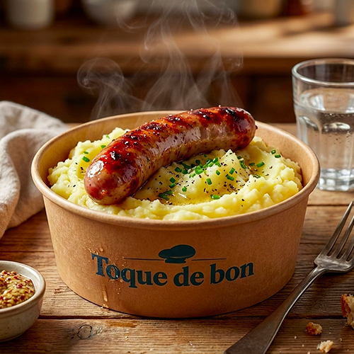 Saucisse purée rustique Toque de Bon